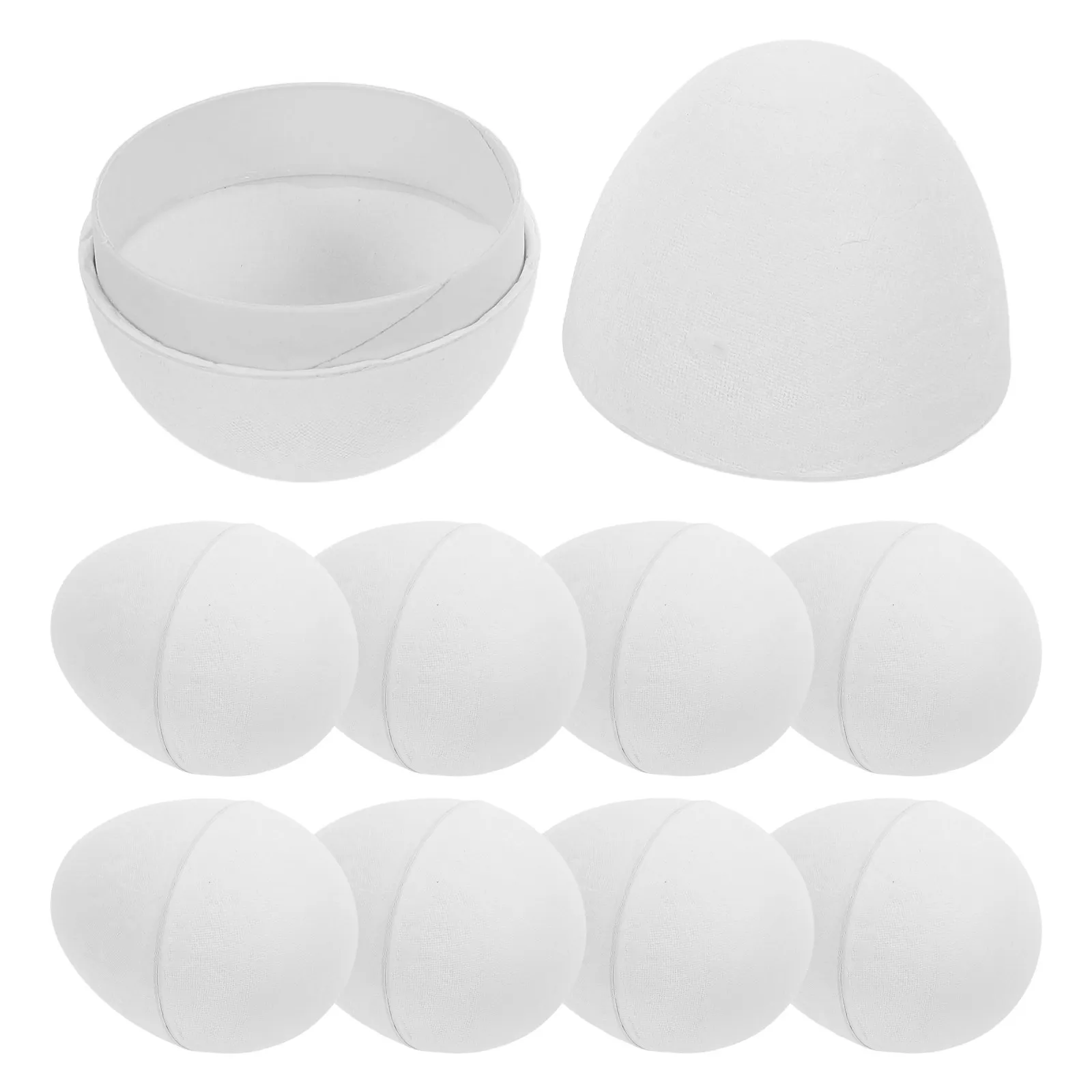 

Набор из 8 пасхальных яиц для творчества: заготовки из бумаги для росписи и декорирования, неокрашенные яйца-украшения для праздничных художественных проектов, экологичные.