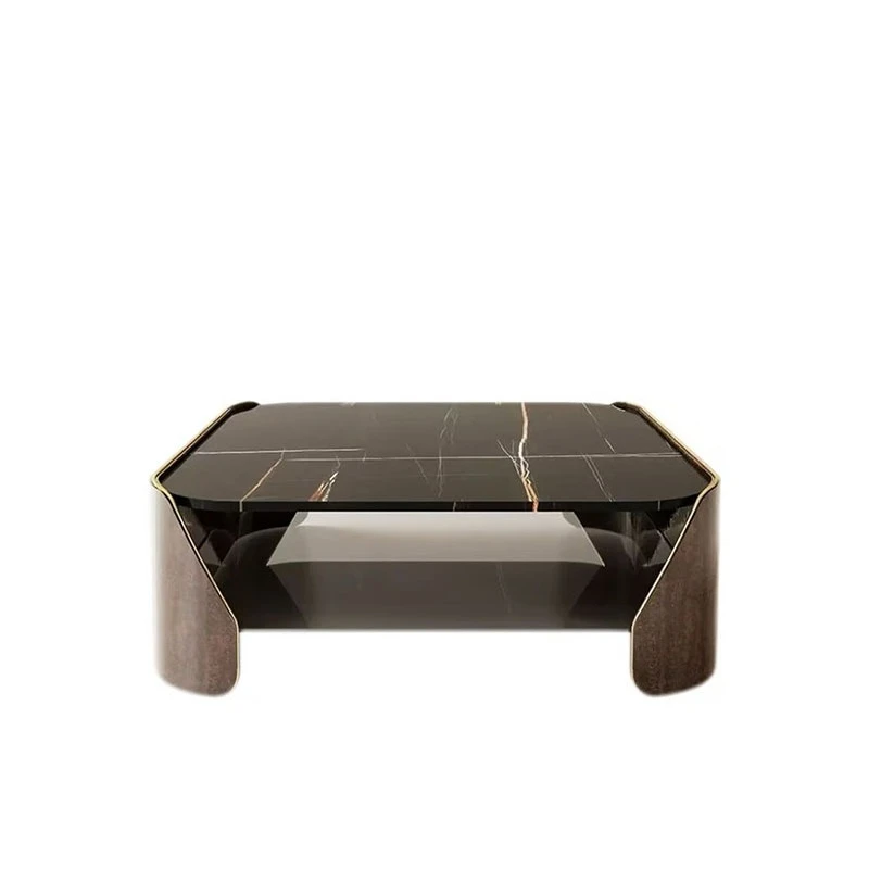 

Журнальный столик из мрамора в стиле лайт-люкс для гостиной, современный, высококачественный, из массива дерева