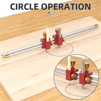 ENJOYWOOD 3 In 1 Modular Bar Gauge Bar Woodworking Scribe Circle Drawing Ruler Clamping Positioning Compass Tool