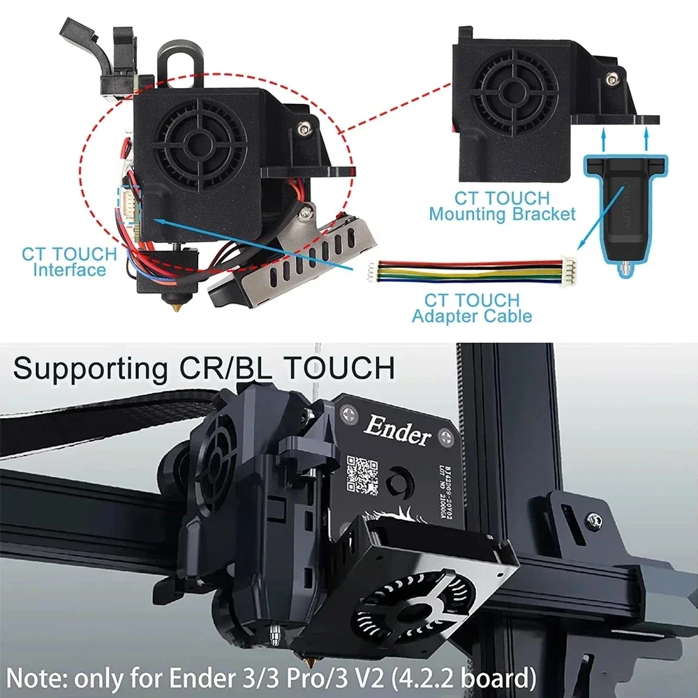 Cable táctil Creality CR, Sensor de sonda de nivelación automática, conexión con extrusora Sprite Pro, Kit de Cable táctil, actualización de piezas