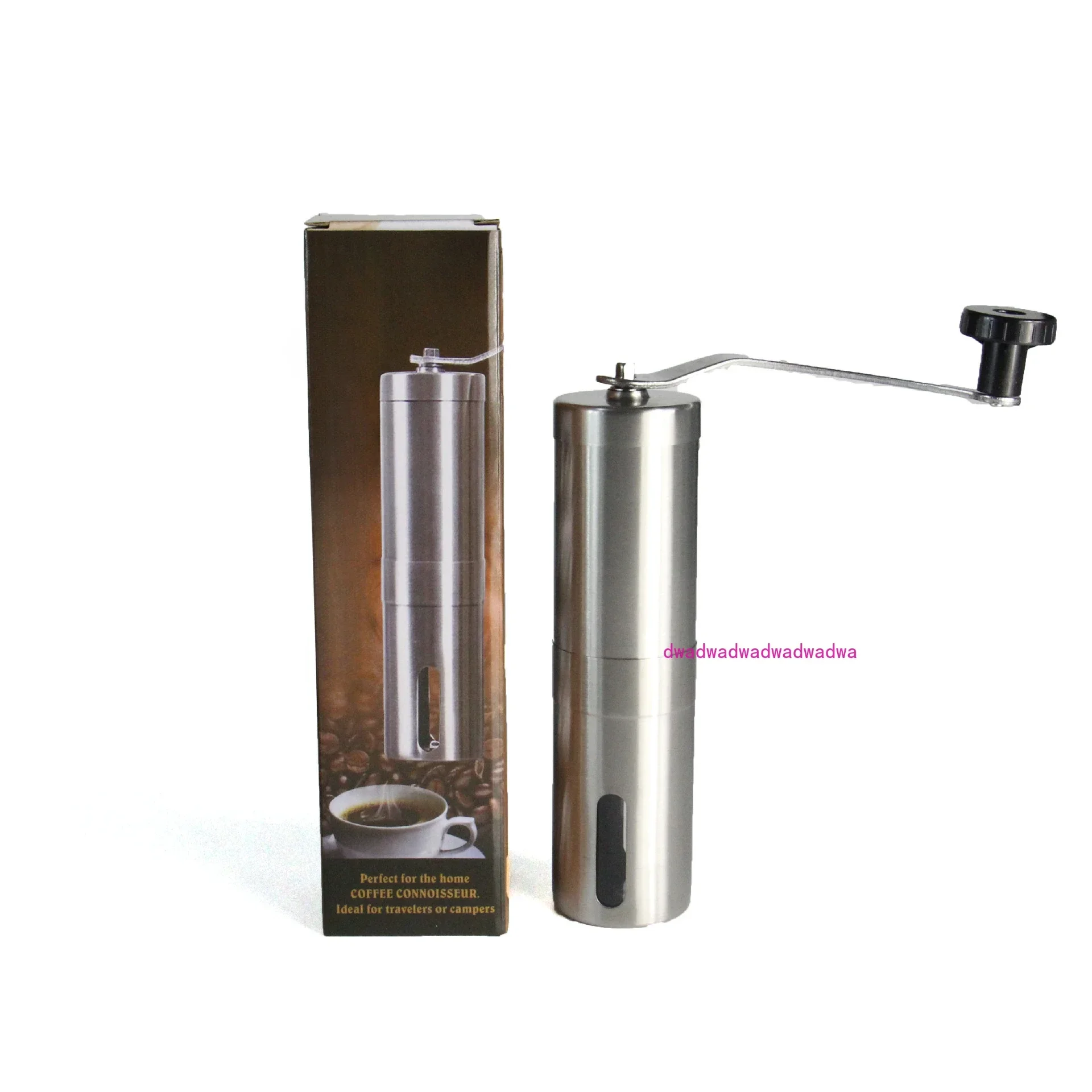 Portable 304 stainless steel hand crank coffee grinder ceramic grinding core