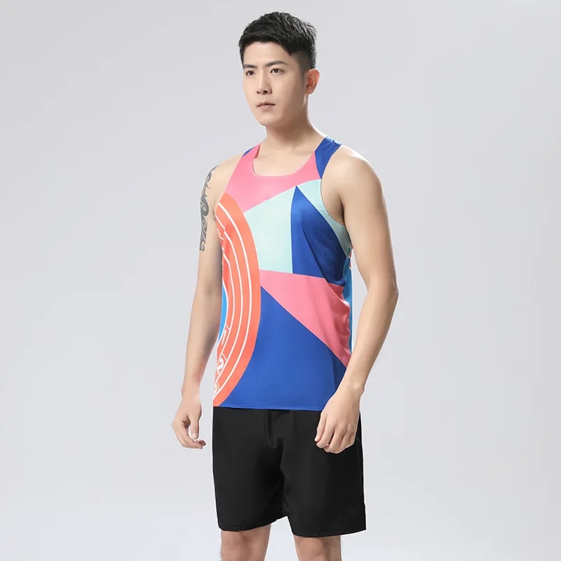 

Marathon running quick drying clothes athletics off-road fitness training breathable sweat wicking gym tank top men