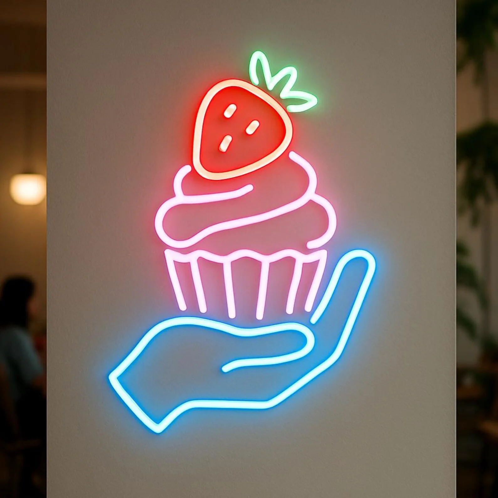 Cupcake Neon Sign,Coffee Shop Decor,Baking NeonSign,Gift Idea Baker,Bakery Decor,Dessert Neon,Business Neon Sign,Food Neon Decor