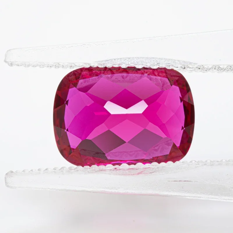Top Lab Grown Ruby Red Rectangular Cushion Shape  Gemstone VVS1 for Charm DIY Jewelry Making Material Selectable AGL Certificate