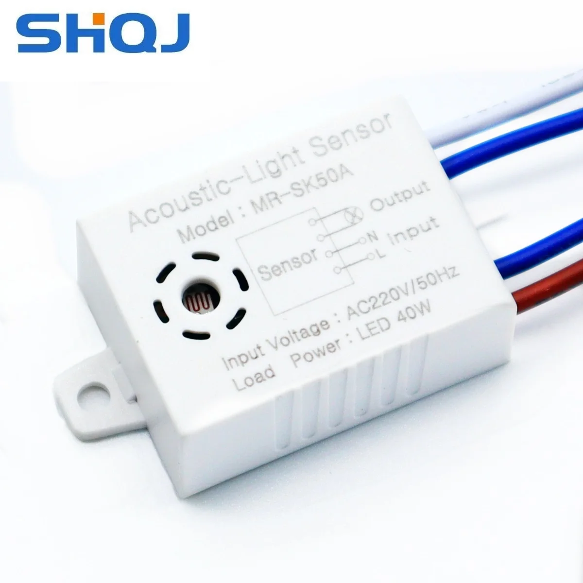 SHQJ QJAL MR-SK50A Acoustic+Light Seneor Acousto optic Voice Control Switch AC 230V 220V Load Power LED 40W