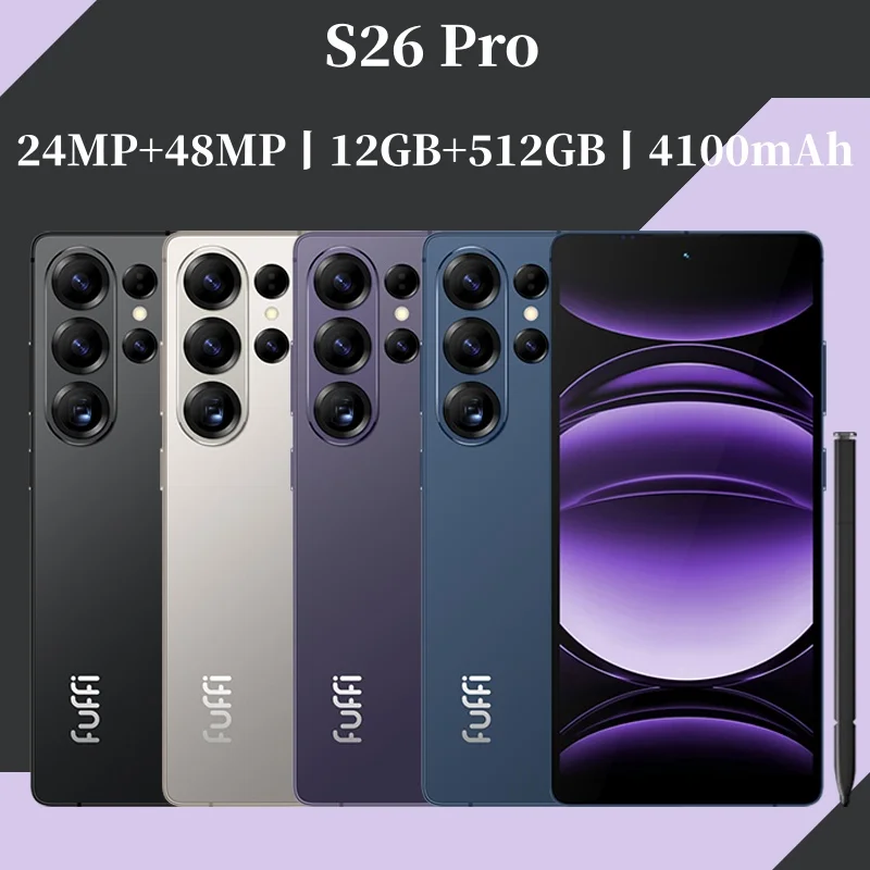 S26 Pro Global Version Smartphone - 24MP+48MP Camera, 12GB RAM, 512GB ROM