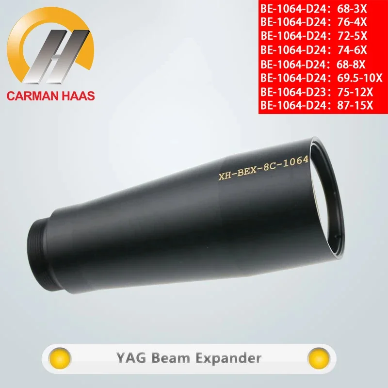 Carmanhaas Fiber YAG 1064nm 3X 4X 5X 6X 8X 10X 12X 15X Beam Expander M22*0.75 for Laser Marking Cutting