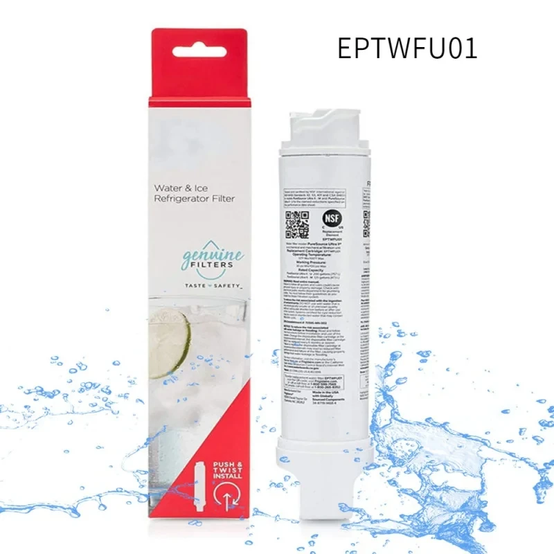 EPTWFU01 Koelkastwaterfilter Compatibel met EWF02 Frigidaire Pure source Ultra II UNILUX ULX220, 807946705 、 012505454226