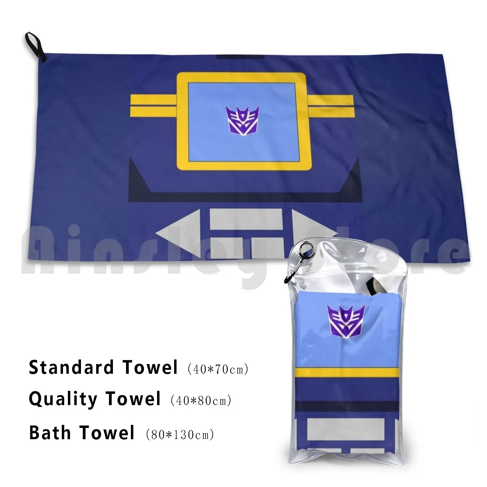 Decepticon Soundwave Bath Towel Beach Cushion Soundwave G1 Decepticon Cassette Tape Ravage Rumble Laserbeak