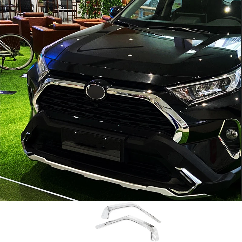 For Toyota Rav4 Xa50 2019 2020 2021 2022 2023 2024 Car Front Grille Grille Bumper Trim 3d Stickers Strip Auto Styling Abs Chrome