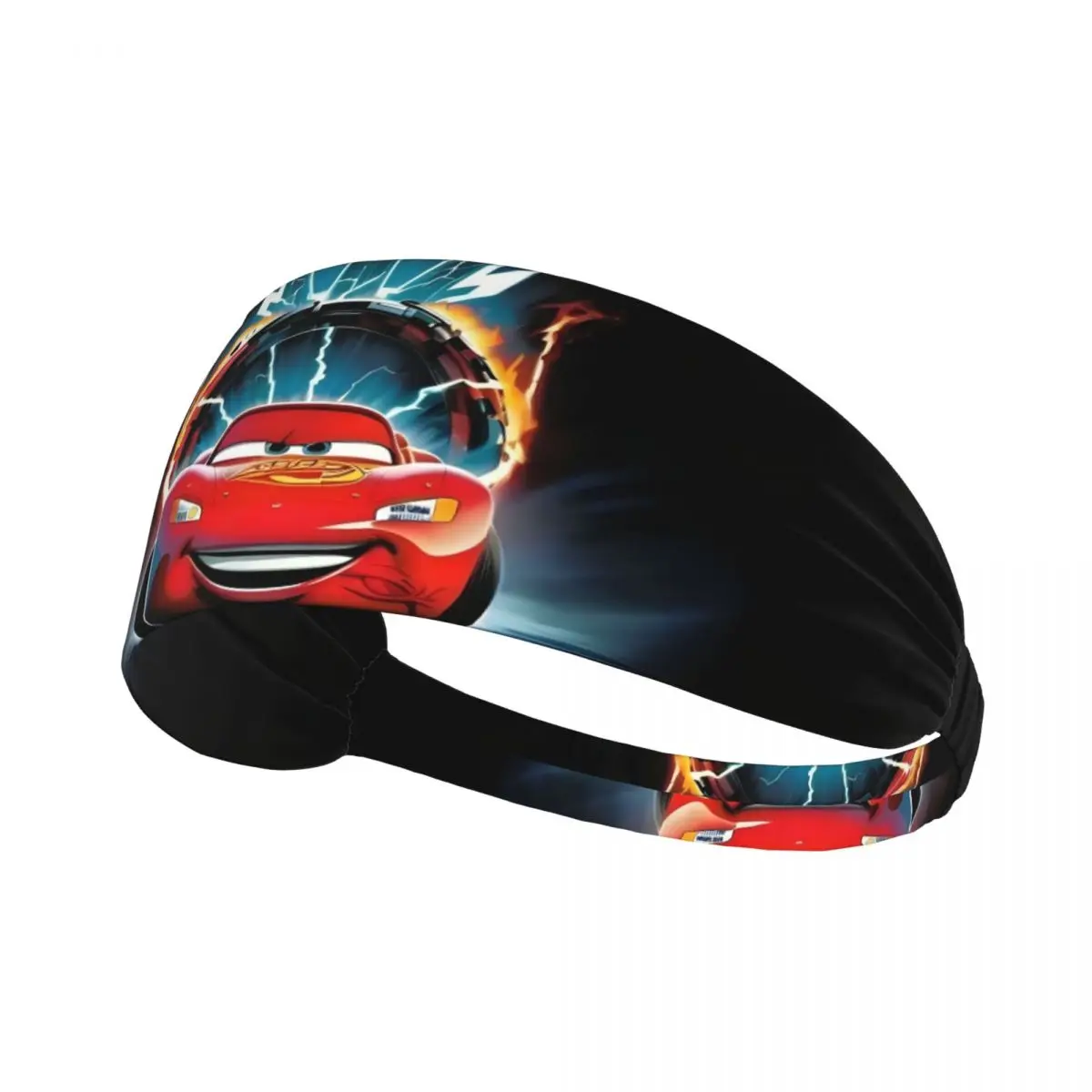 

Custom Lighting McQueen Cartoon Sweatband Women Men Moisture Wicking Cars Cute Sports Headband for Cycling