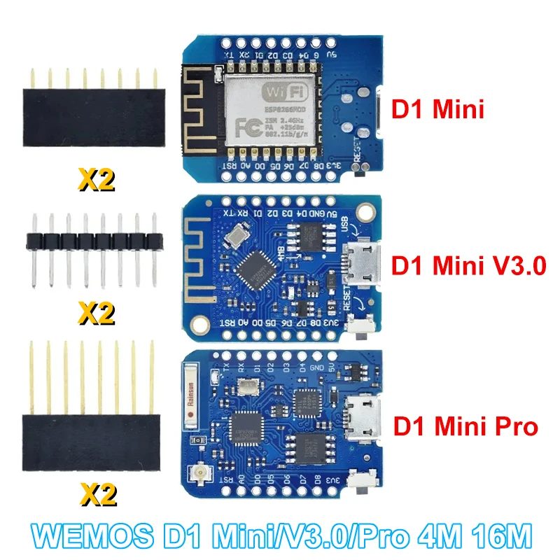 ESP8266 ESP-12 ESP-12F CH340G CH340 V2 USB D1 Mini PRO V3.0.0 S2 MINI WIFI Board NodeMCU Lua IOT Board 3.3V With Pins