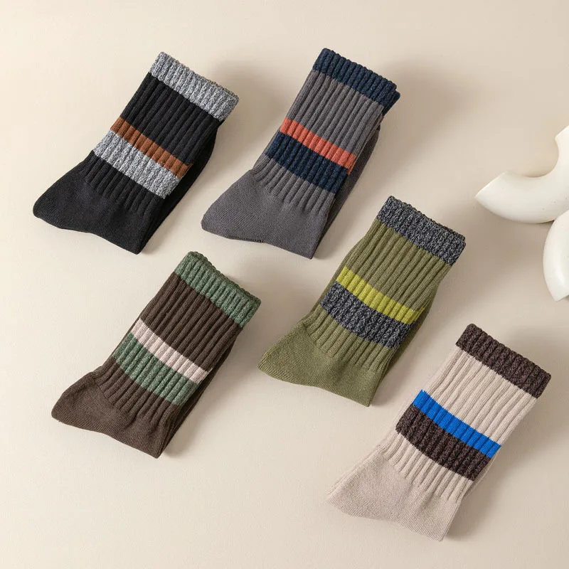 メンズバスケットボールスポーツクルーソックス、吸湿発散性、通気性、コットン、ソフトクッション、バドミントン、秋、冬、パフォーマンス