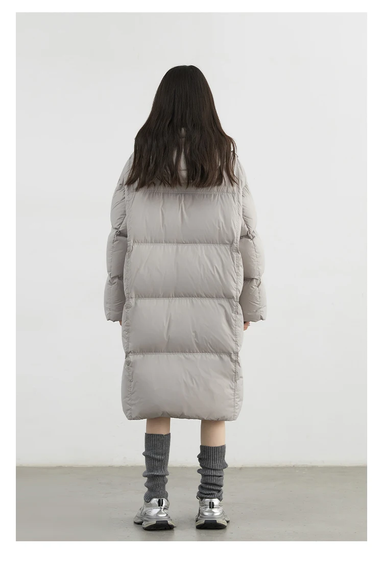 CHIC VEN New Women Down Coats Solid Loose Casual Hooded Down Jacket Female Soft 90 White Duck Down Coat Thick Autumn Winter 2024