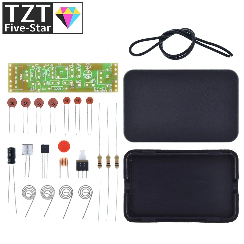 1PCS FM Frequency Modulation Wireless Microphone Module TZT 70-110MHz 1.5V Transmitter Board Parts Kits  + Shell DIY Kit