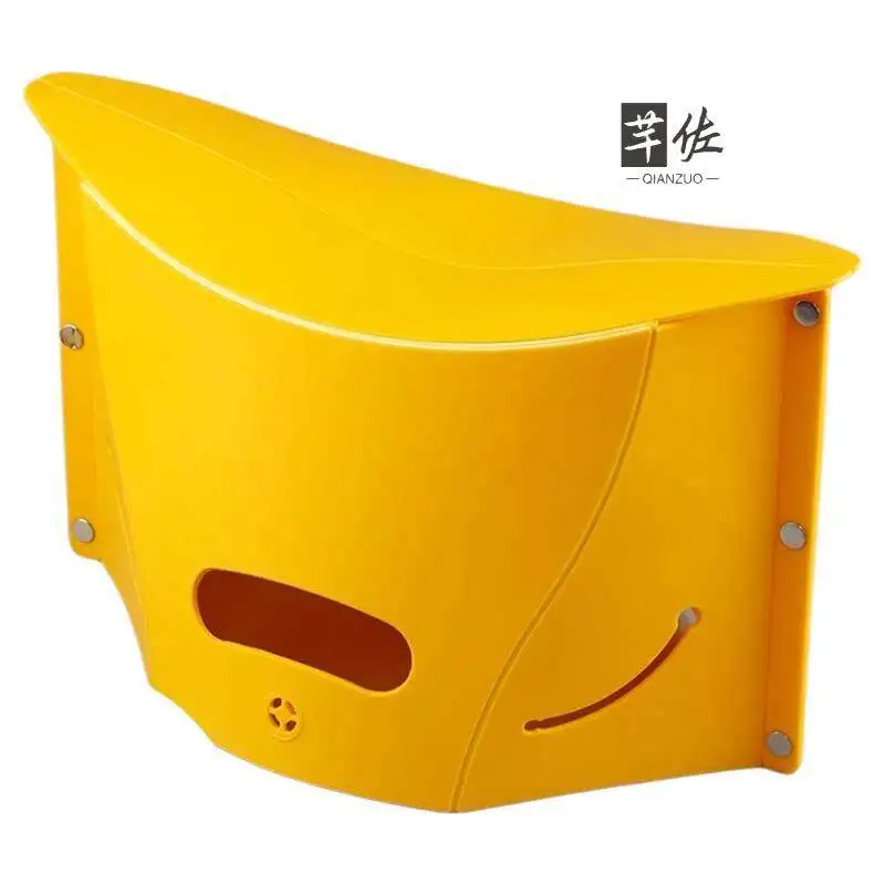 Portable Outdoor Travel Plastic Folding Chair Paper Thin Maza Home Use Low Stool Train Board Simple Style Waterproof Camping ... view 5