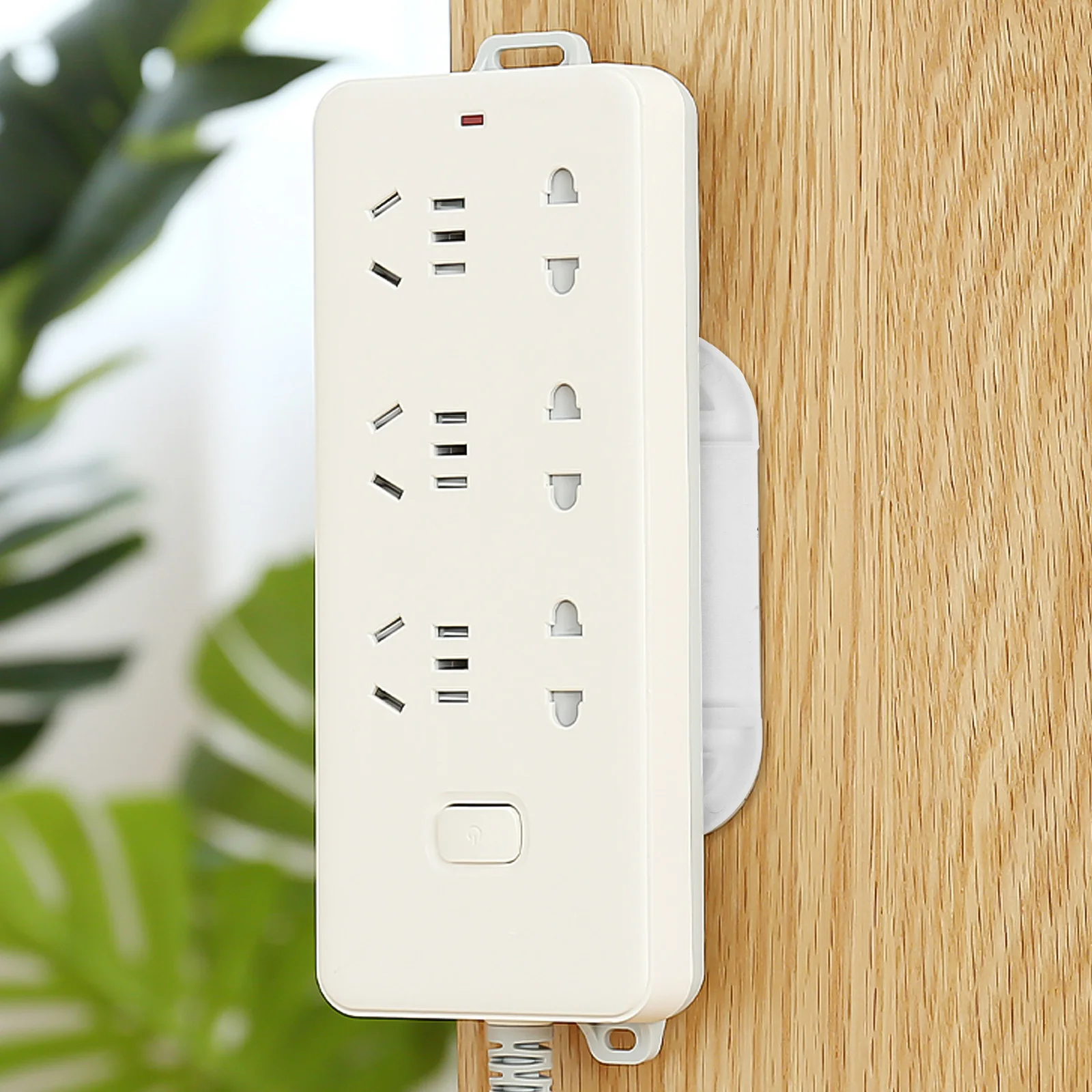 5 قطعة منظم مقبس ذاتي اللصق على الحائط بدون نظام إدارة كابلات الحفر لمنظم مقبس لاصق للمكتب المنزلي #2