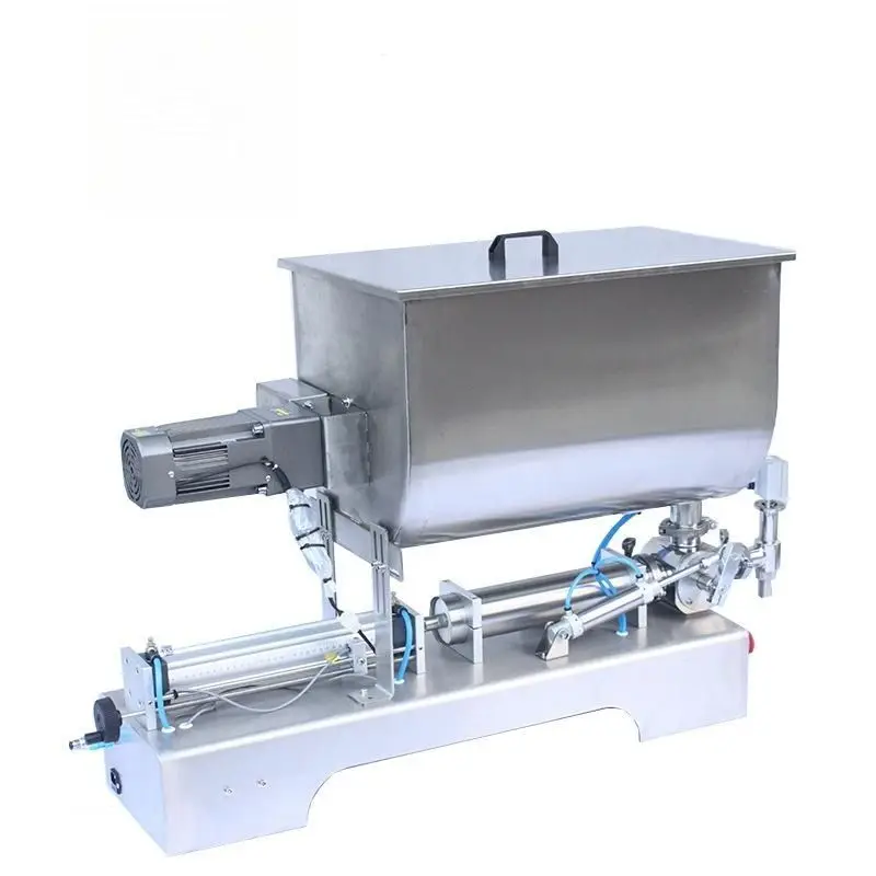 Junmin Semi-automatic Small Horizontal Paste Sauce Mixing and Filling Machine Is Suitable for Ketchup Chili Sauce Salad Dressing