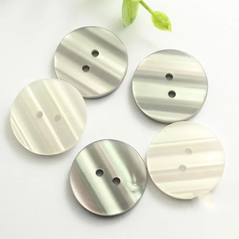 10PCS Resin Sewing Clothes White Buttons Plastic Scrapbooking Round Two Holes Botones Bottoni Botoes 15mm 20mm 25mm 11.5-25mm