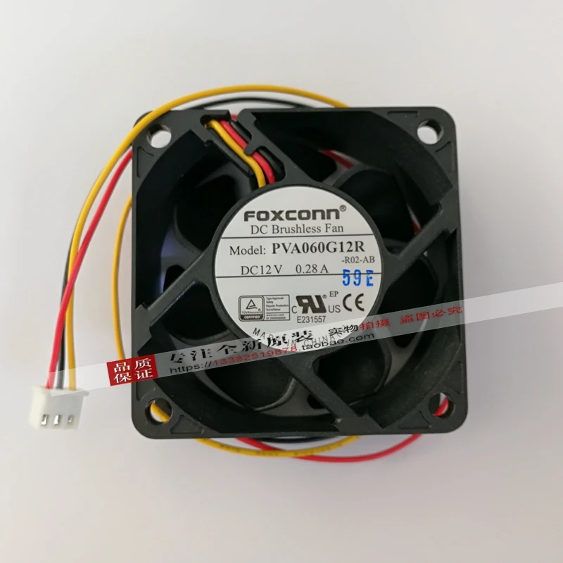 

НОВЫЙ FOXCONN PVA060G12R 6 см 6025 12 В 3 линии шарикоподшипник тестовая скорость вентилятора охлаждения