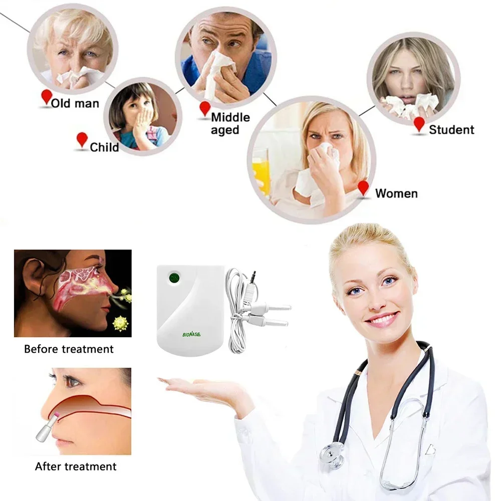 Nose Rhinitis Sinusitis Cure Hay Fever Low Frequency Pulse Laser Proxy BioNase Body Nose Massage Health Care Therapy Machine