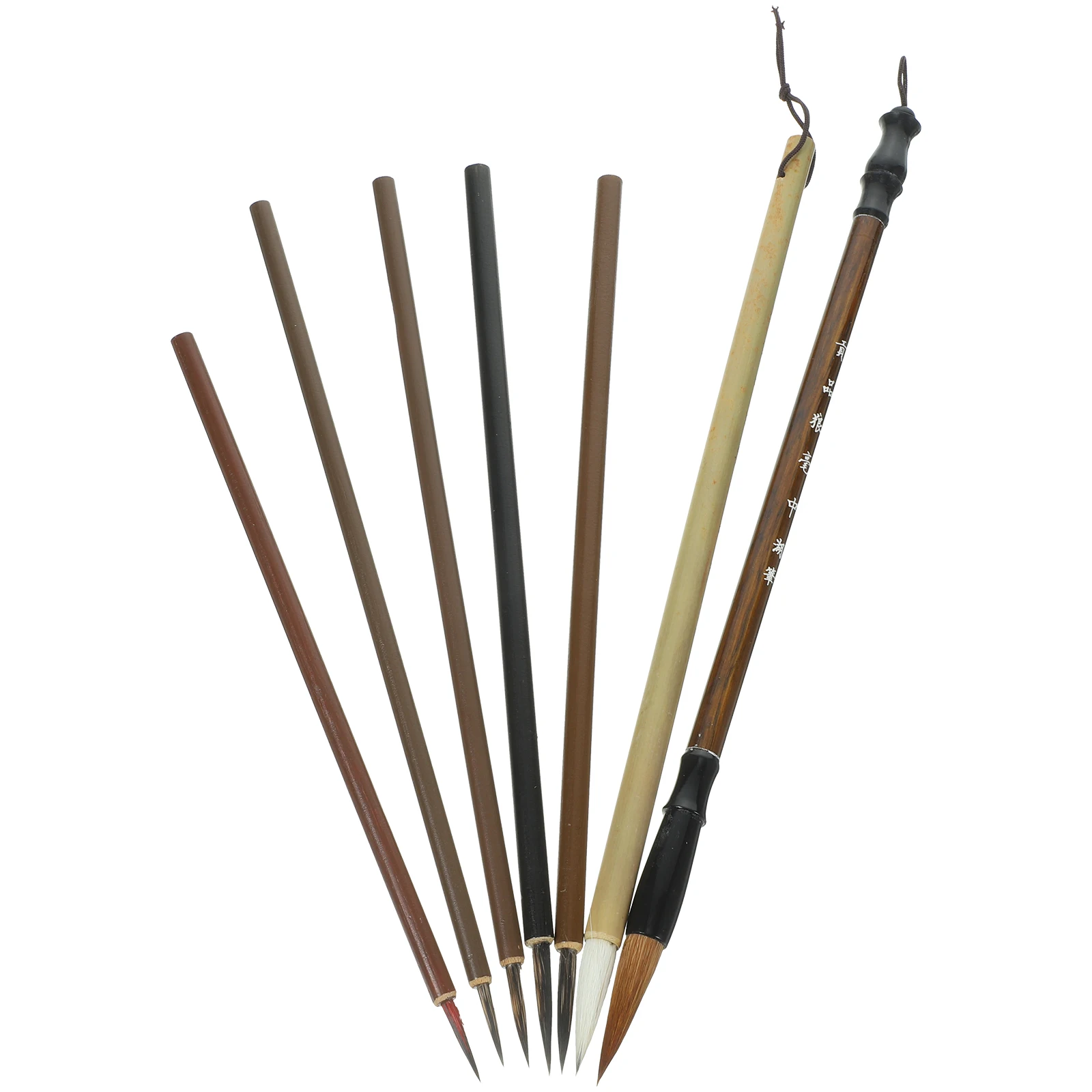 مجموعة أقلام الخط مكونة من 7 قطع للخط الصيني بشعيرات ذات طرف ناعم مثالية لتعلم ممارسة الكتابة الفنية #6