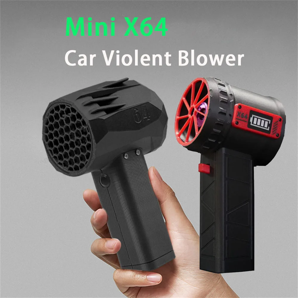 

Powerful Car Violent Blower MiniX64 Handheld Turbo Jet Fan Brushless Motor Instantaneous Thrust Wind Speed 240km/h Air Duster