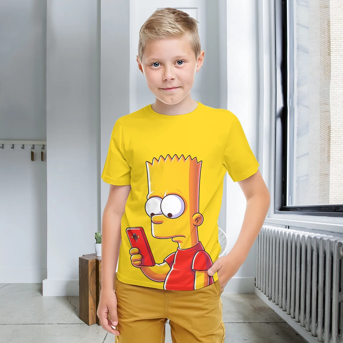 S-Simpsons 3D Print Baby Clothing 5 to 14 Years Male Outdoor Clothes for Children Boy Girl Child T-Shirt Top Shirts