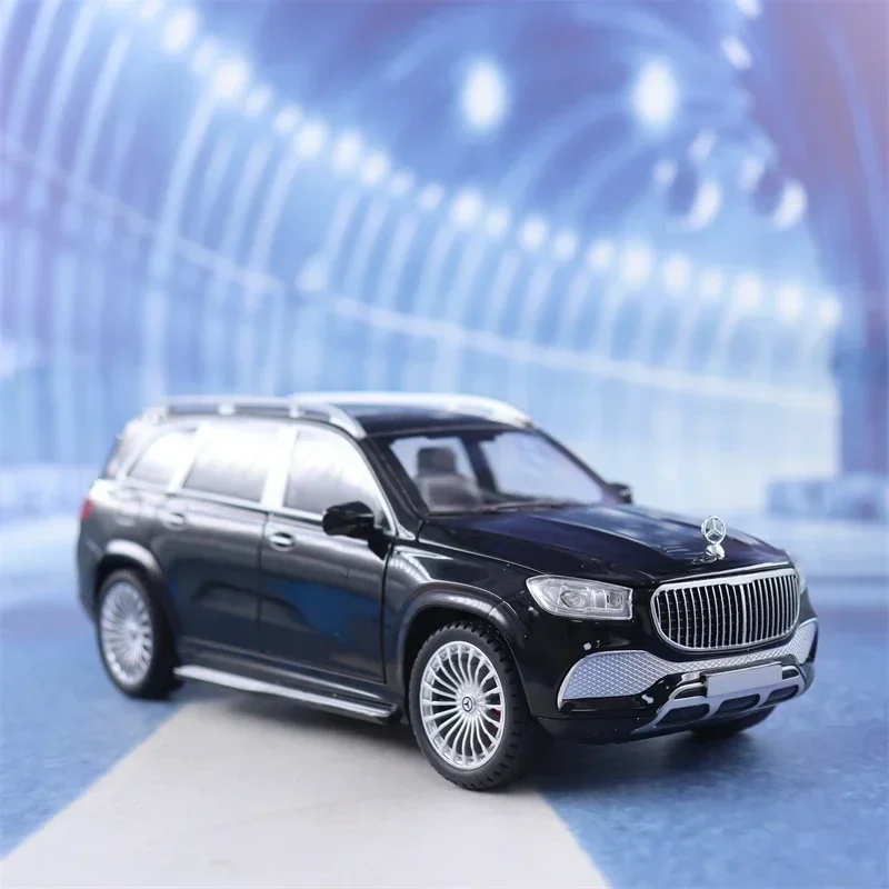 1:24 Mercedes-Benz Maybach GLS600 Simulation Diecast Metal Alloy Model car Sound Light Pull Back Collection Kids Toy Gifts A101