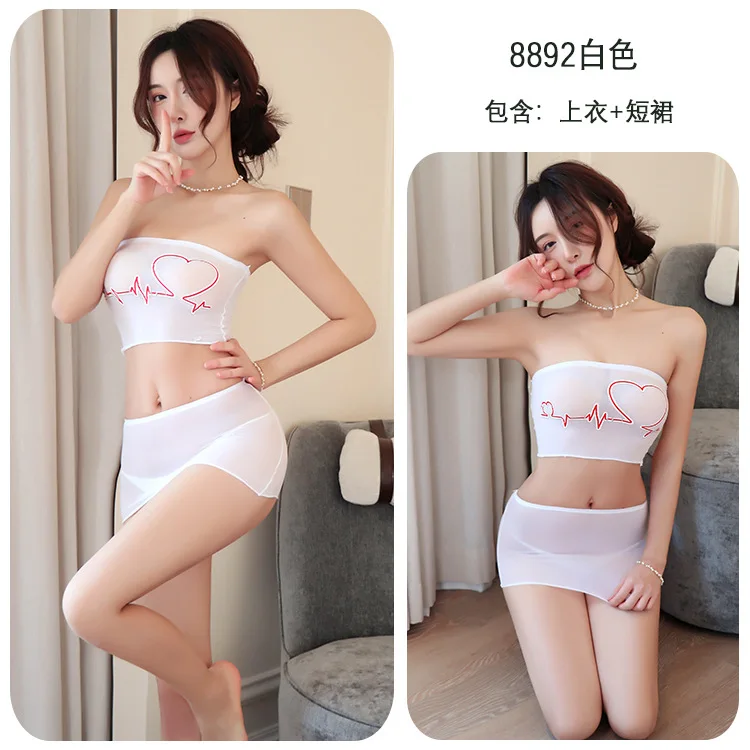 

Длинное ночное соблазнительное нижнее белье, соблазнительное сексуальное женское белье больших размеров, униформа, искушение, чулки с запахом на груди, боди для женщин 8892