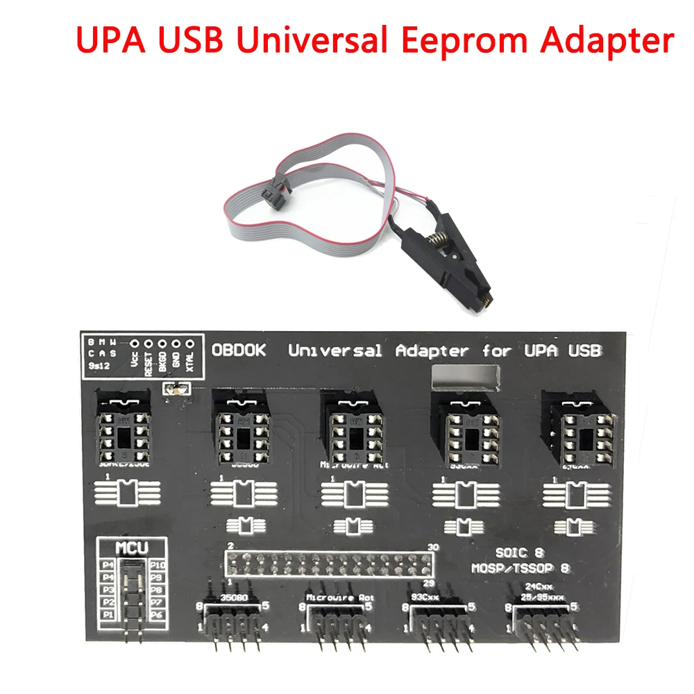 

UPA USB V1.3 Universal Eeprom Adapter For I2C/SPI Microwire Eeprom-Programming with 8 Soic Clip Cable UPA USB V1.3 ECU Programme