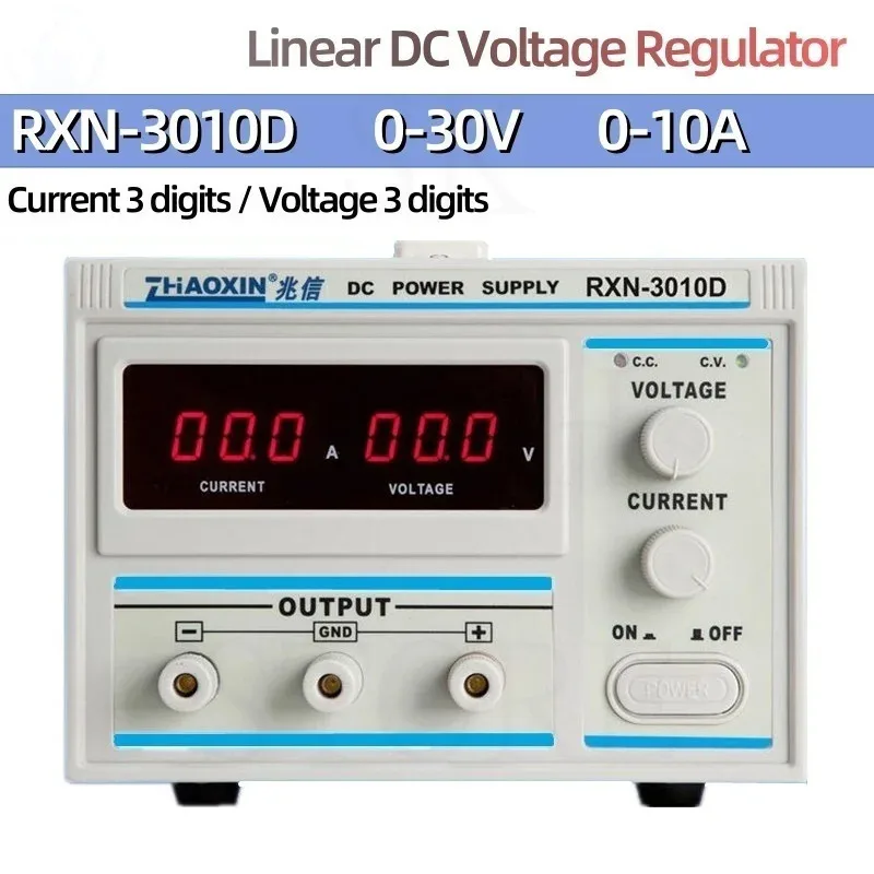 RXN-3010D/3020D/3030D DC Power Supply Variable 0~30V 0~10A Lab