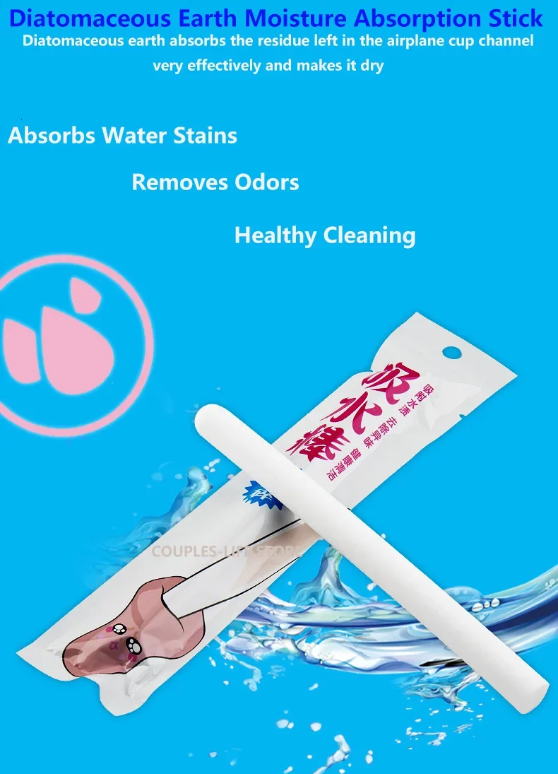 10 pcs Male Masturbator Cleaning dry Rod Masturbation Care Tool Water Absorbtion Rod Sex Toys Accessories Reusable Drying Stick