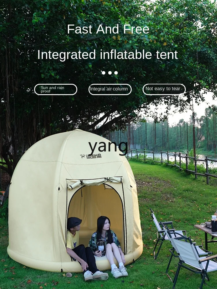 Yjq Inflatable Tent Outdoor Camping Portable Free Camping plus-Sized Yurt Camping Equipment