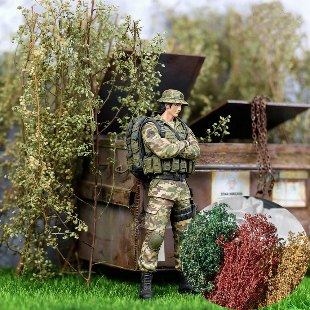 Miniature Quinoa Plants Dry Grass Diy Modeling Kits Sand Table Landscape Military Scene Materials for Diorama HO Railway Layout