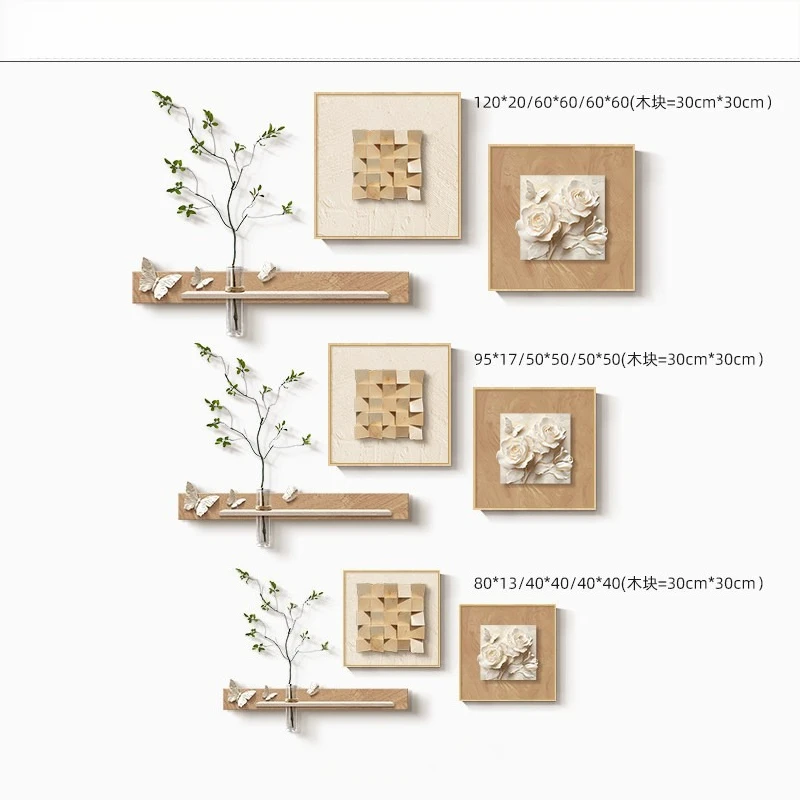 Whipped cream wind living room decorative painting three-dimensional sandstone painting sand 2025 new model