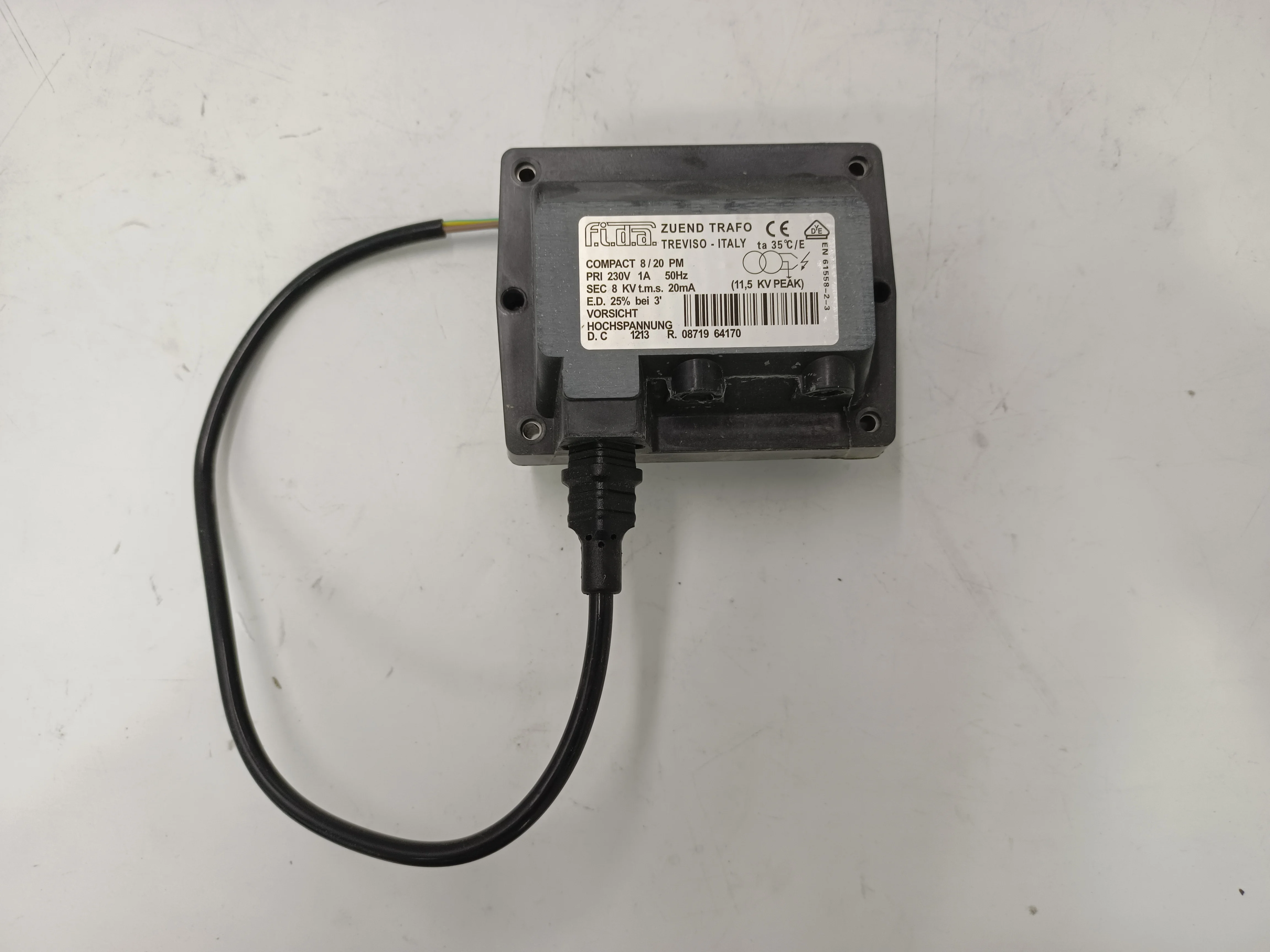 FIDA Ignition transformer COMPACT 8/20 PM For burner New & Original