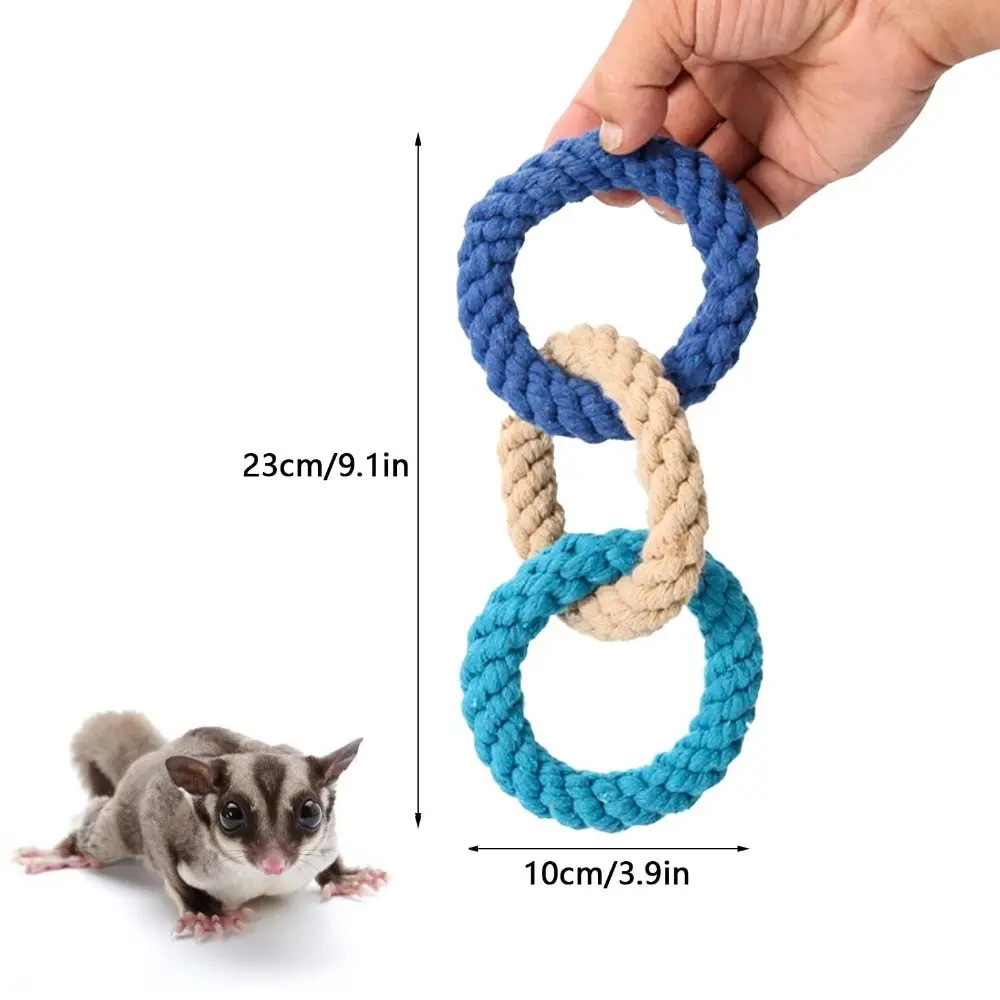 Hamster Toy Climbing Rope Toys Small Pets Bird Rope Swing Toy Hanging Cotton Rope Cage Accessories Play Toys Set