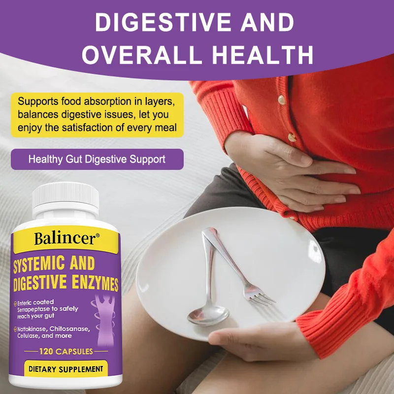 

Balincer Digestive Enzyme Capsules, Support Nutrition Digestion & Gut Health, Immunity, Suitable for Adults, Dietary Supplement