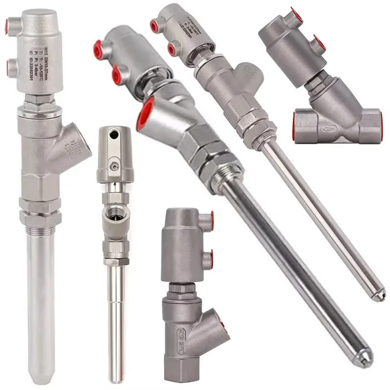 High Quality Stainless Steel 316 Pneumatic Beer Filling Nozzle Valve Angle Seat Internal External Seal for Liquid