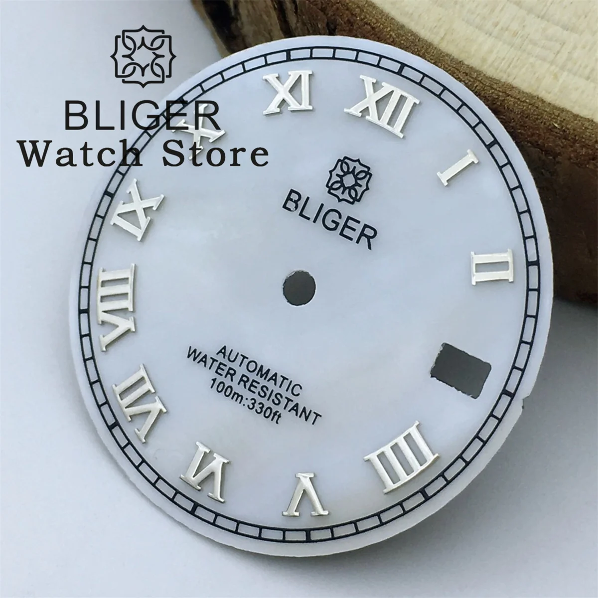BLIGER 29mm tarcza zegarka Sunburst czarna niebieska różowa tarcza kawowa biała powłoka rzym indeks pasuje do mechanizmu NH35 NH36