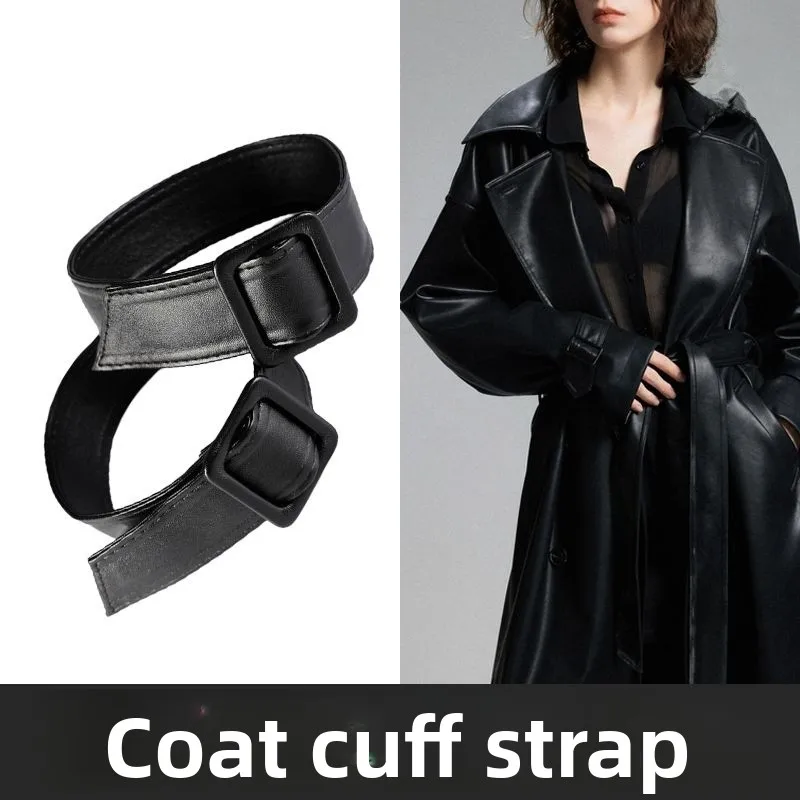 

Мягкий кожаный ремешок Bla Soft Leather Sve Band для ветровки, связанный вручную, декоративный аксессуар для пальто, ремень на руку, повседневный мужской ремень средней длины