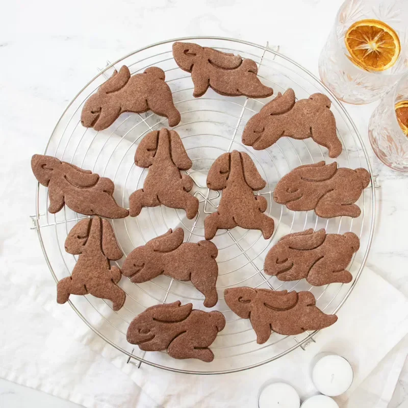 Easter Cookie Cutter Embossed Mold Animal Chick Bunny Rabbit Egg Shaped Fondant Biscuit Mold Baking Tools Cake Decoating Tools