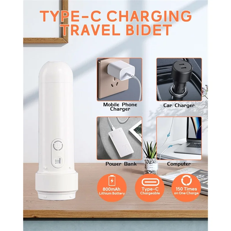 

ABZV-3 режимы распыления портативное биде-электрический распылитель высокого давления туалет-путешествие биде с перезаряжаемой USB-C