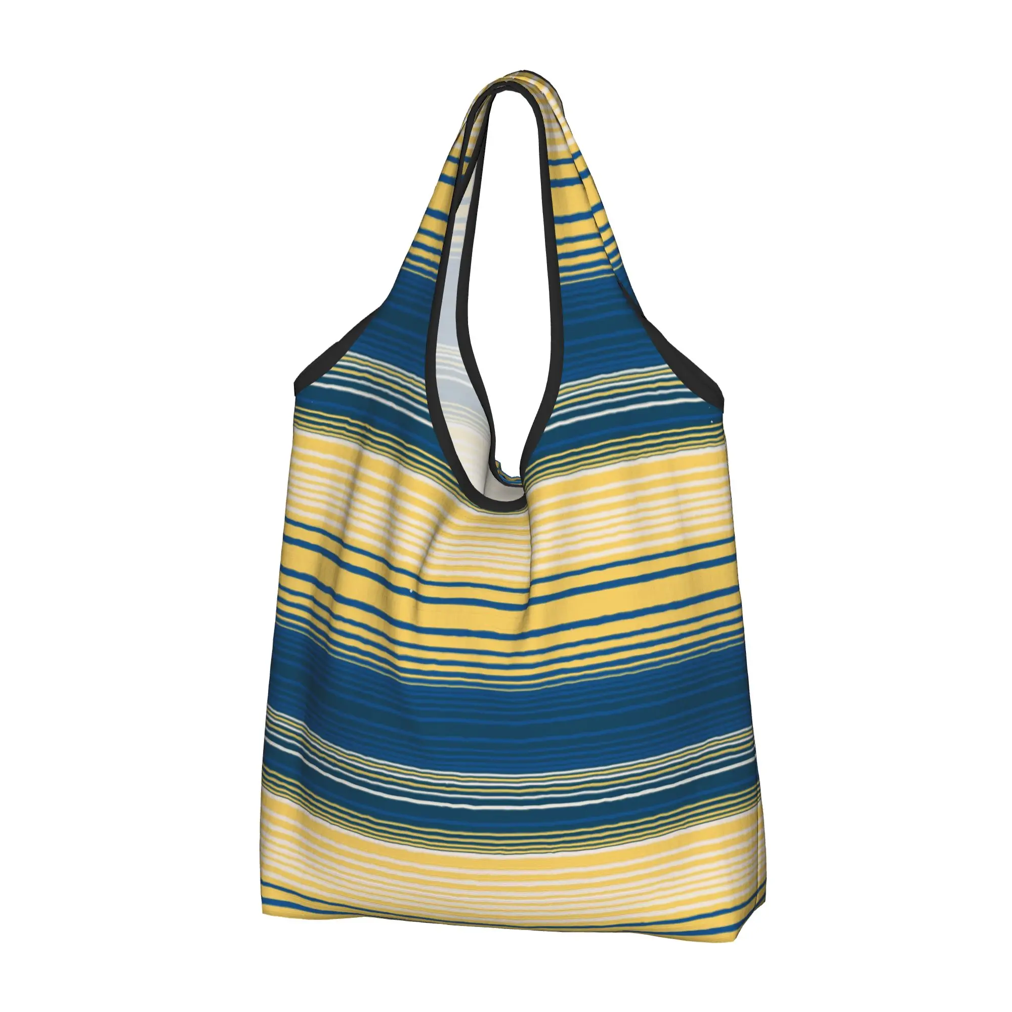 Custom Reusable Southwestern Stripes Pattern Classic Western Prints Shopping Bag Women Tote Bag Portable  Groceries Shopper Bags