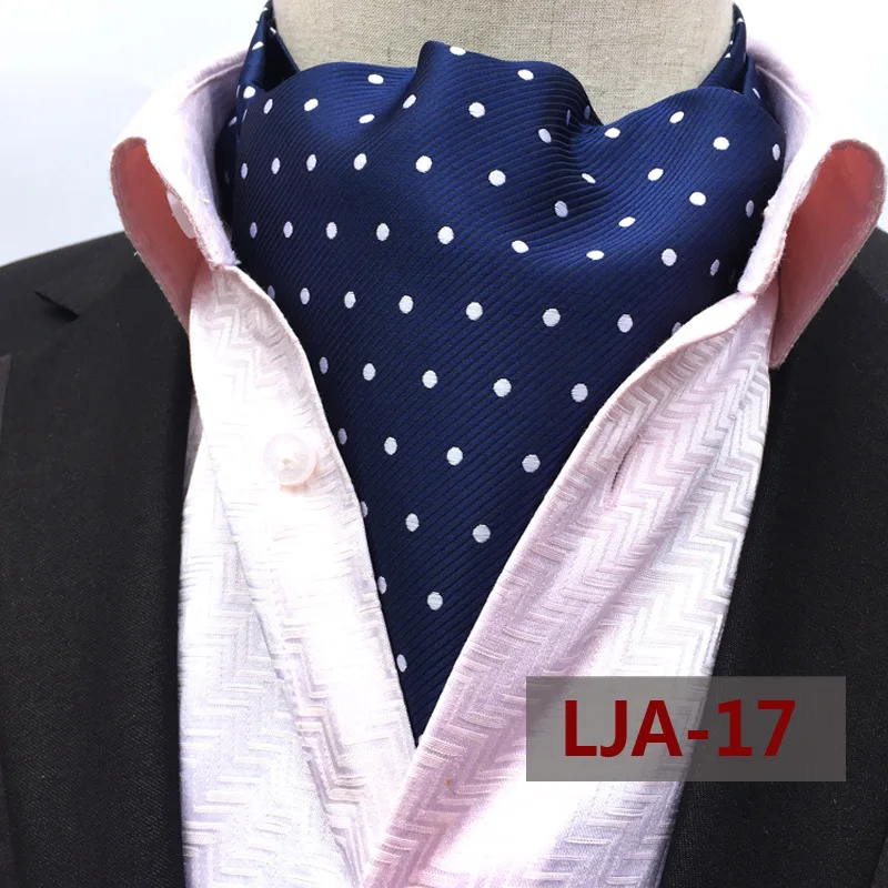 

Mens Paisley Polka Dot Tie Formal Cravat Ascot Tie Cashew Cravat Neck Scarf British Style Gentleman Silk Necktie Set For Wedding