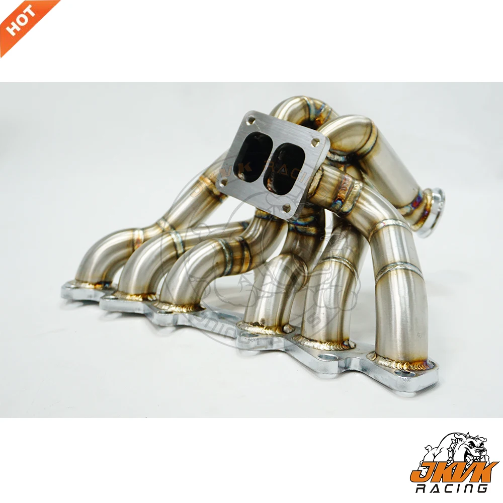 JKVK RACING SS304 3mm Steam Pipe T4  Manifold Supra 2JZGTE 2JZ-GTE 2jz 1993-1998