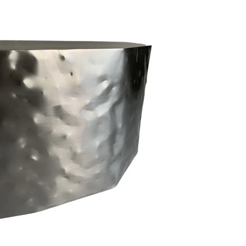 

Modern light luxury high-end creative coffee table soft decoration design villa model room water ripple stainless