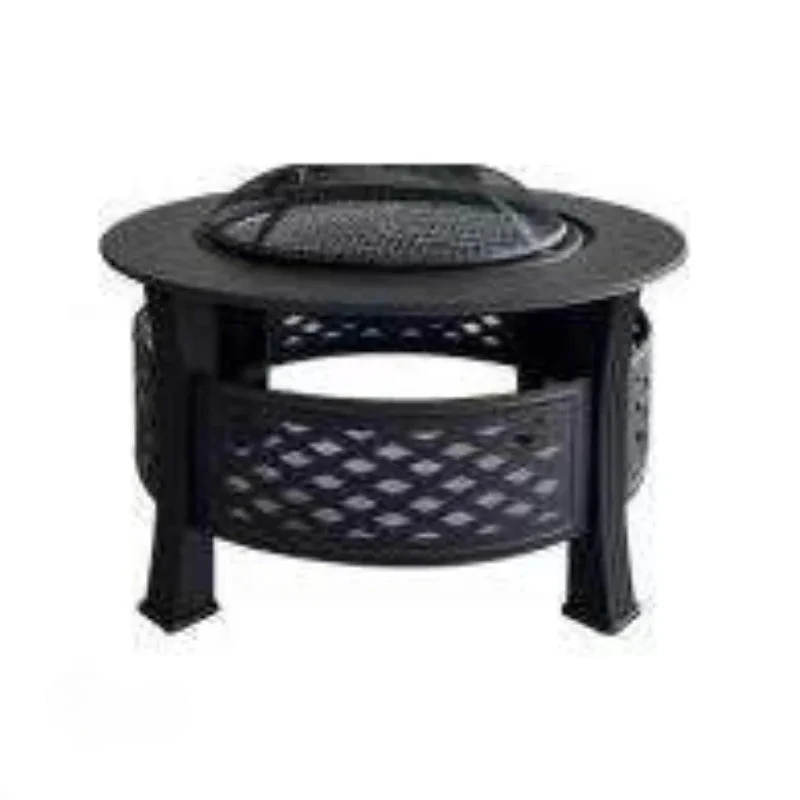Indoor Outdoor Fire Pit Tea Table Full Set Courtyard Barbecue Heating Stove For 4‑6 People Winter Gathering