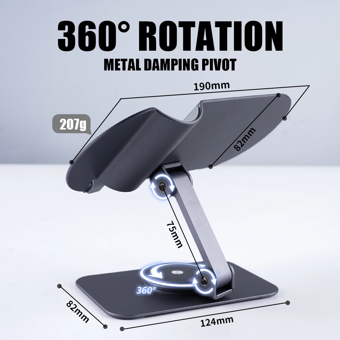 360 °   Soporte de tatuaje de mástil de rotación, soporte de exhibición para máquina de tatuaje, fuente de alimentación de pluma, accesorios de